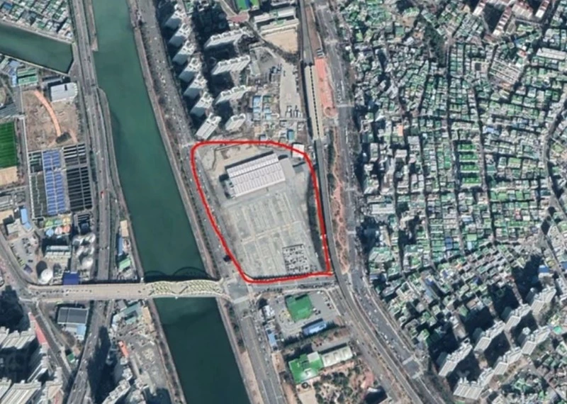 해운대구 재송동 옛 한진CY(컨테이너 야적장)에 부산 최대 규모의 창업센터가 조성된다. / 사진=구굴갭쳐