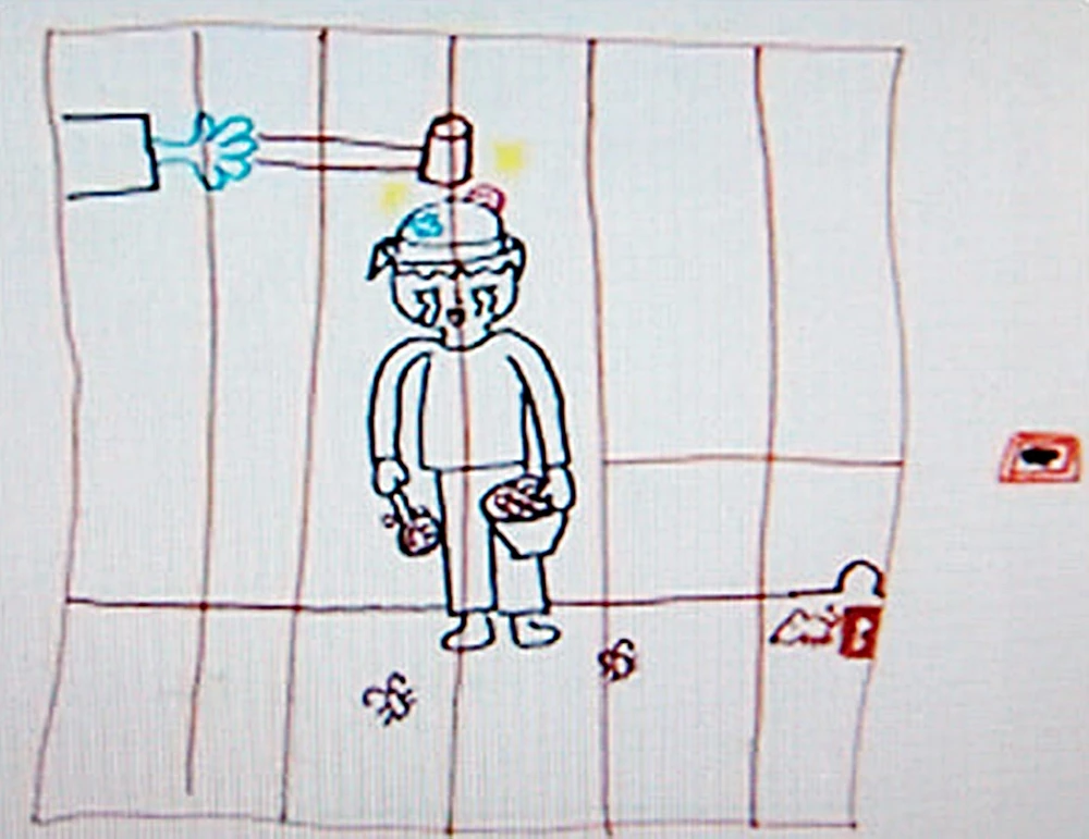 조두순 사건 피해 아동이 그린 그림. 조두순이 평생 감옥에서 벌레와 같이 살았으면 좋겠다는 심정을 표현했다 / 사건 피해자 측 제공