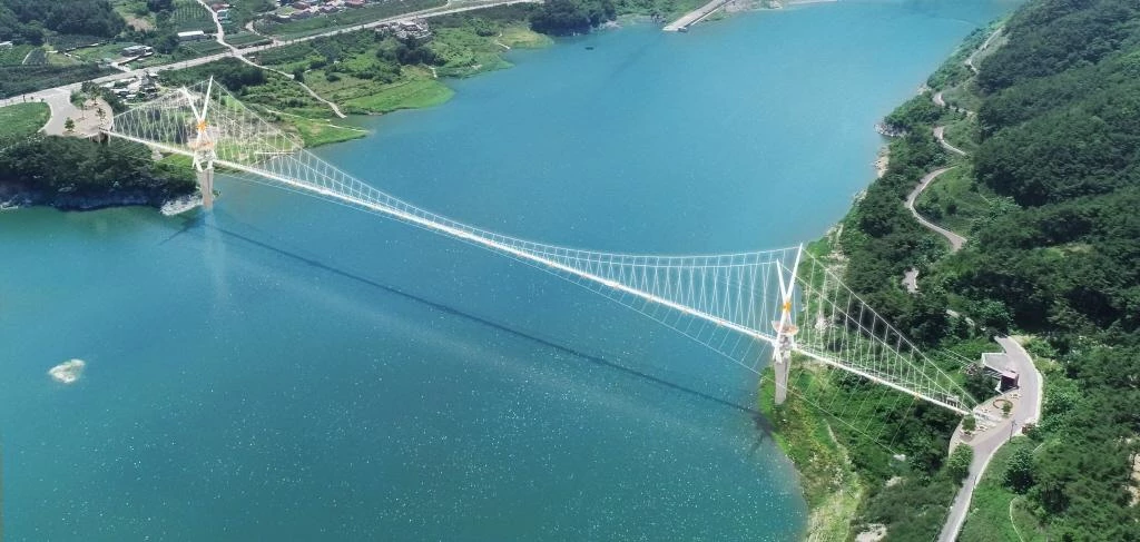 보현산댐 인도교 조감도