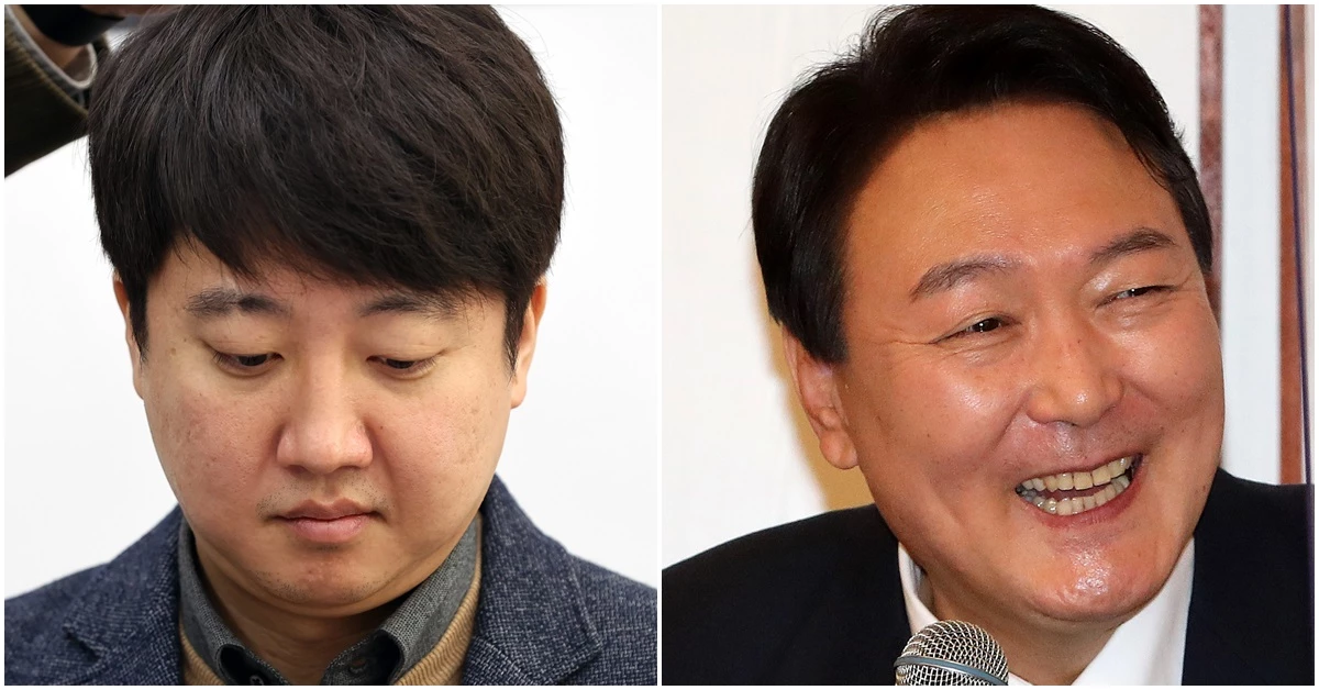이준석 국민의힘 대표와 윤석열 대선후보 / 이하 뉴스1