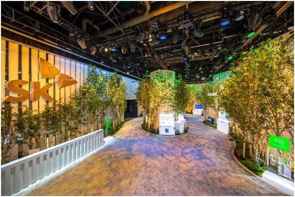 SK 전시관인 ‘그린 포레스트 파빌리온’(Green Forest Pavilion) / SK그룹 제공