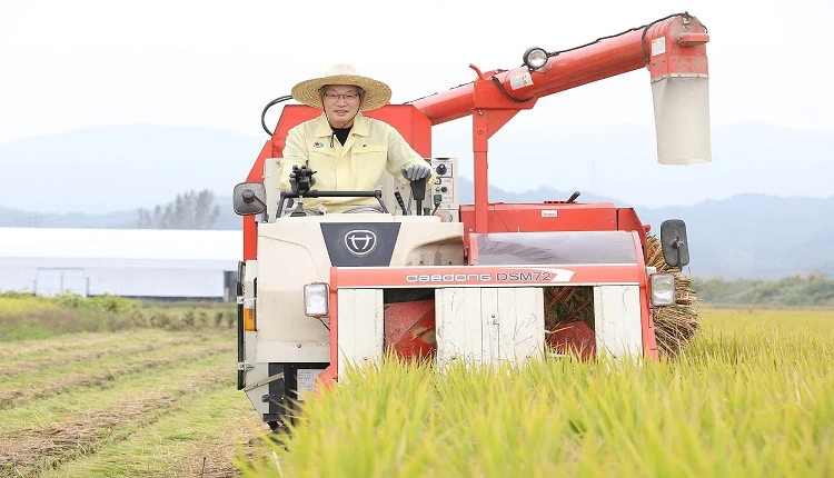 농어민 공익수당 벼 베기 일손 지원 / 정읍시