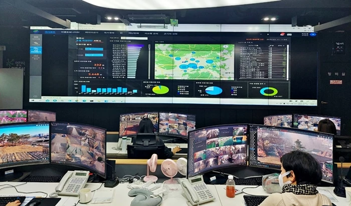 스마트도시통합센터 내부 전경  / 영천시