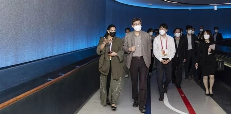 박형준 부산시장, ‘DP월드’ 기업관 방문 / 사진제공=부산시