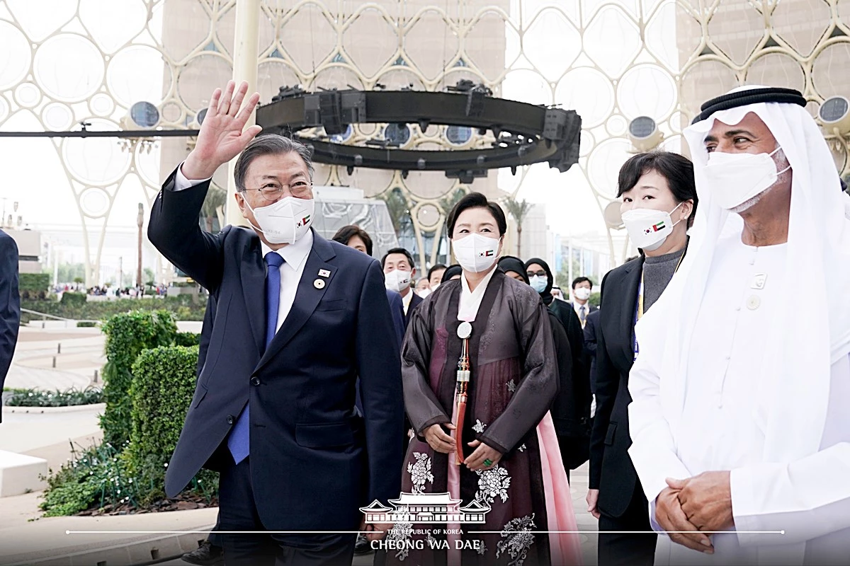 UAE를 순방 중인 문재인 대통령