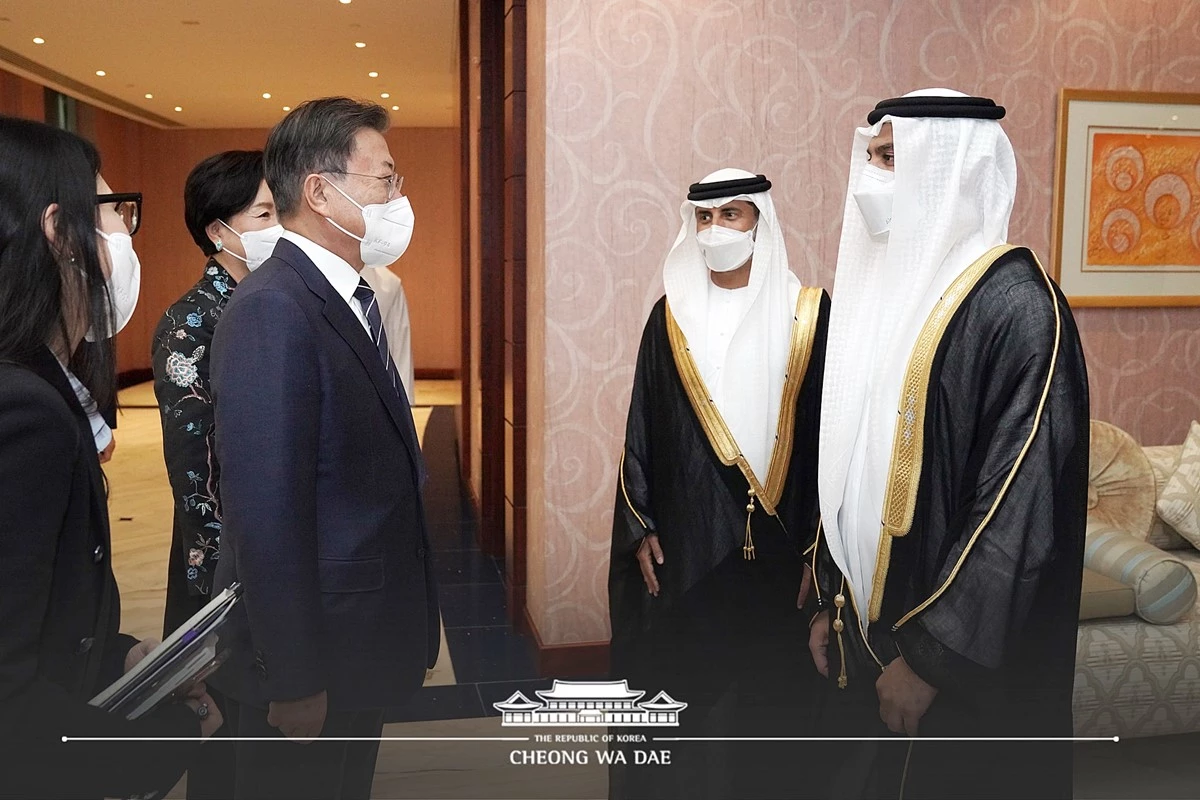 UAE를 순방 중인 문재인 대통령 / 청와대 제공