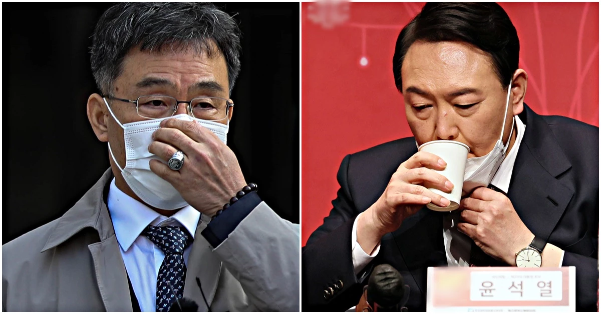 화천대유 대주주 김만배 씨와 윤석열 대선 후보 / 뉴스1