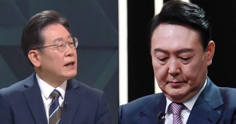 이재명-윤석열  / MBC '방송3사 합동 초청 대선 후보 토론회', 뉴스1