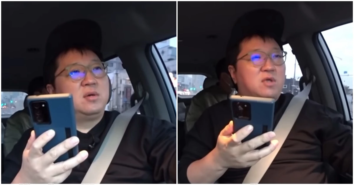 운전 중 핸드폰을 사용해 통화 중인 정형돈 / 이하 '정형돈의 제목없음TV'