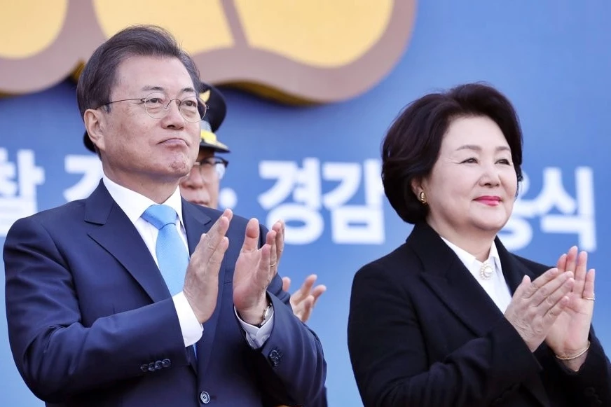 문재인 대통령과 김정숙 여사 /연합