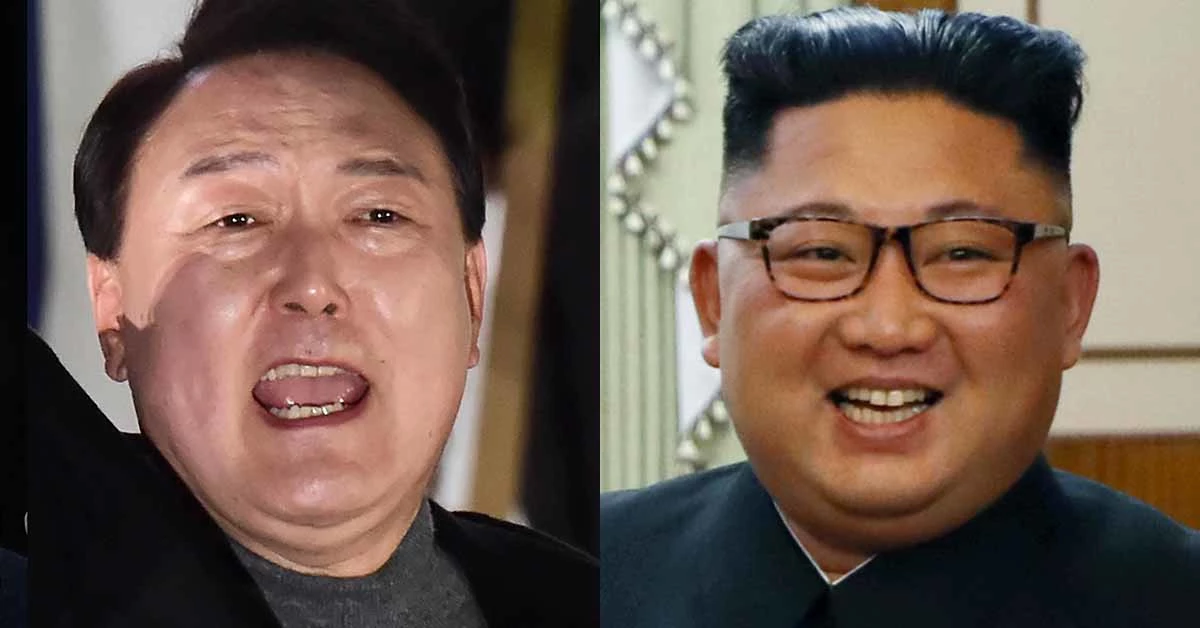 윤석열(왼쪽) 대통령 당선인과 김정은 북한 국무위원장. / 뉴스1
