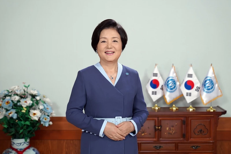 문재인 대통령의 부인 김정숙 여사