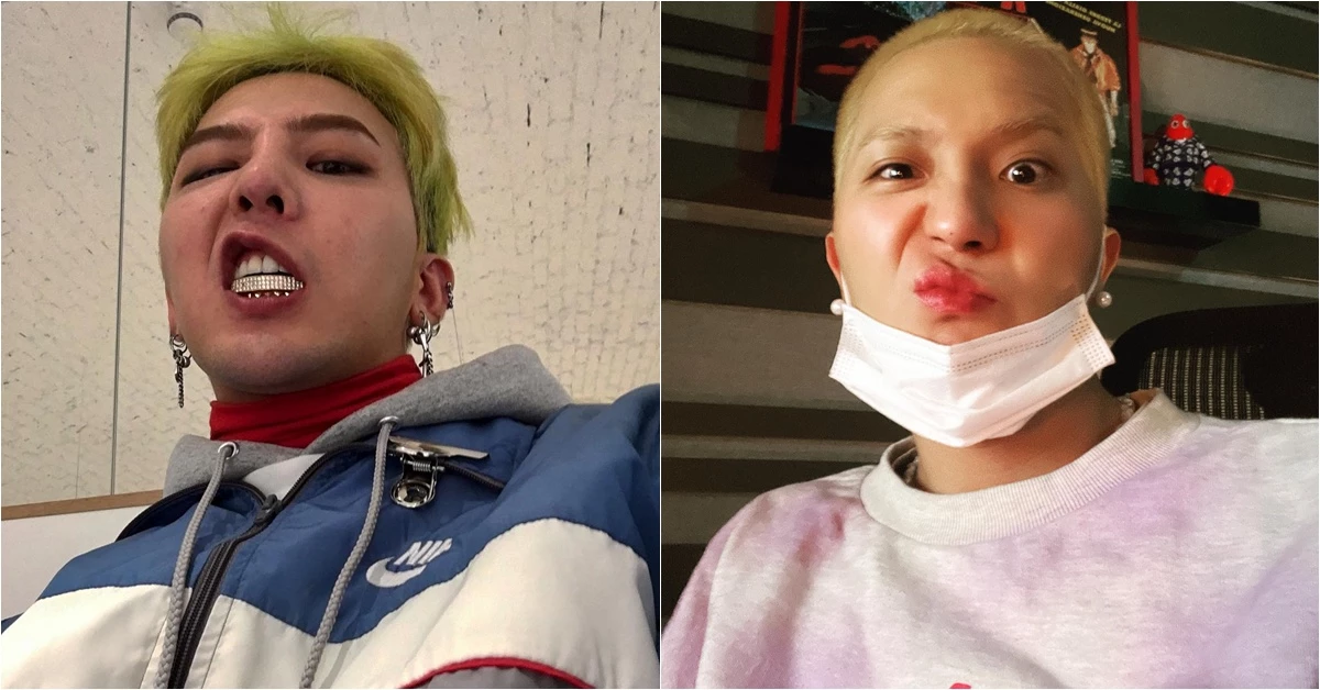 지드래곤 인스타그램, 송민호 인스타그램 (왼쪽부터)