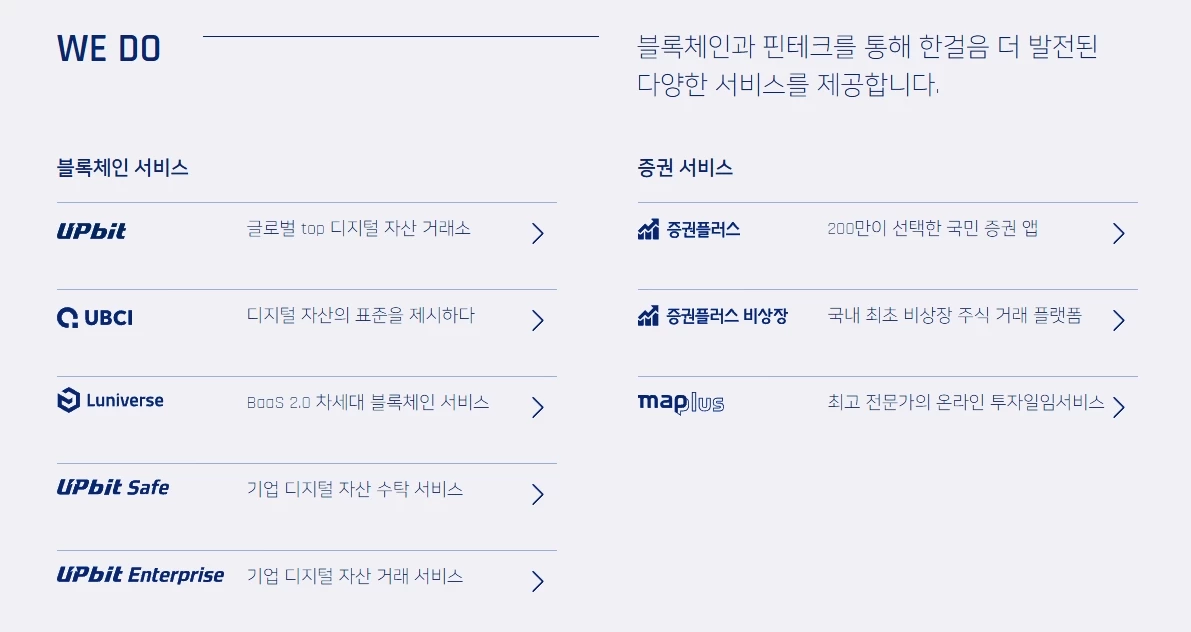 /두나무 홈페이지