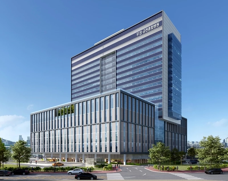 부영그룹 우정의료재단이 서울 금천구 시흥동에 건설 중인 우정·금천종합병원의 투시도. / 부영그룹