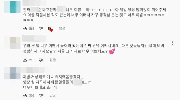 누리꾼들 반응. / 유튜브 채널 '장추자'