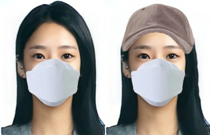 이하 네티즌이 합성한 이은해 마스크·모자 등 착용 모습 / 이하 에펨코리아