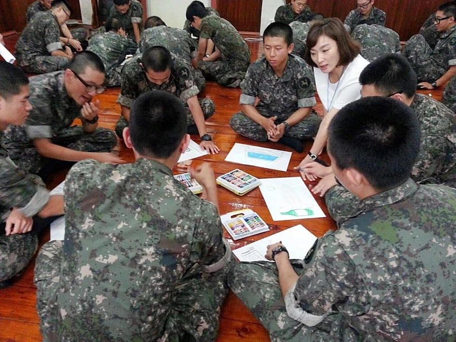 파주희망캠프 미술치료 모습(코로나 발생 이전)