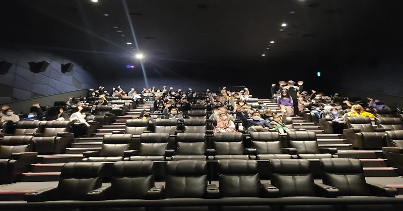 진천군의 지난 가족영화제 모습.