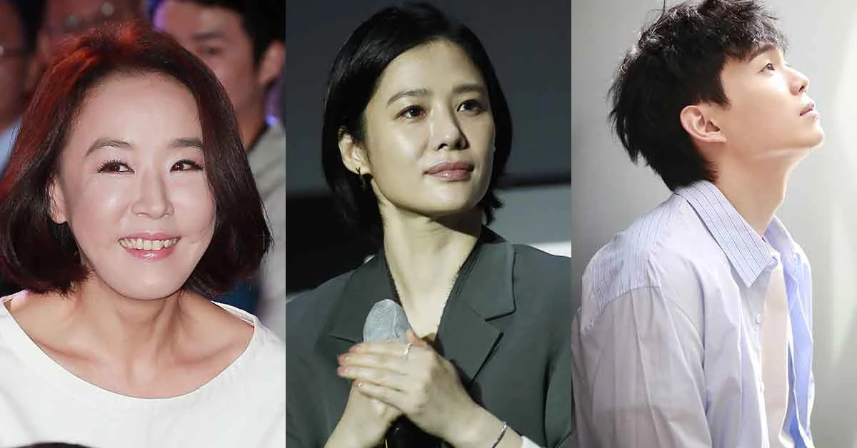 영화 '정이'의 주연을 맡은 배우 강수연 김현주 류경수(왼쪽부터) / 뉴스1