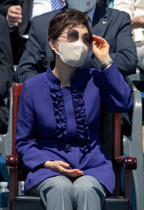 제20대 대통령 취임식에 참석한 박근혜 전 대통령