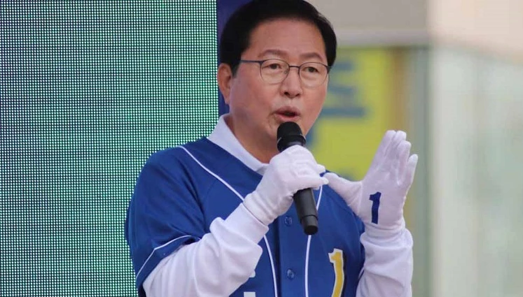 장종태 대전서구청장 후보 유세 / 육심무 기자