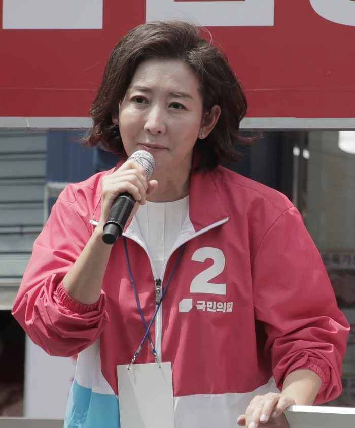 나경원 국민의힘 전 의원이 지난달 30일 울산 중구 태화시장 일대에서 '중구지역 지방선거 후보자들을 당선시켜 달라'며 지지를 호소하고 있다 / 이하 뉴스1