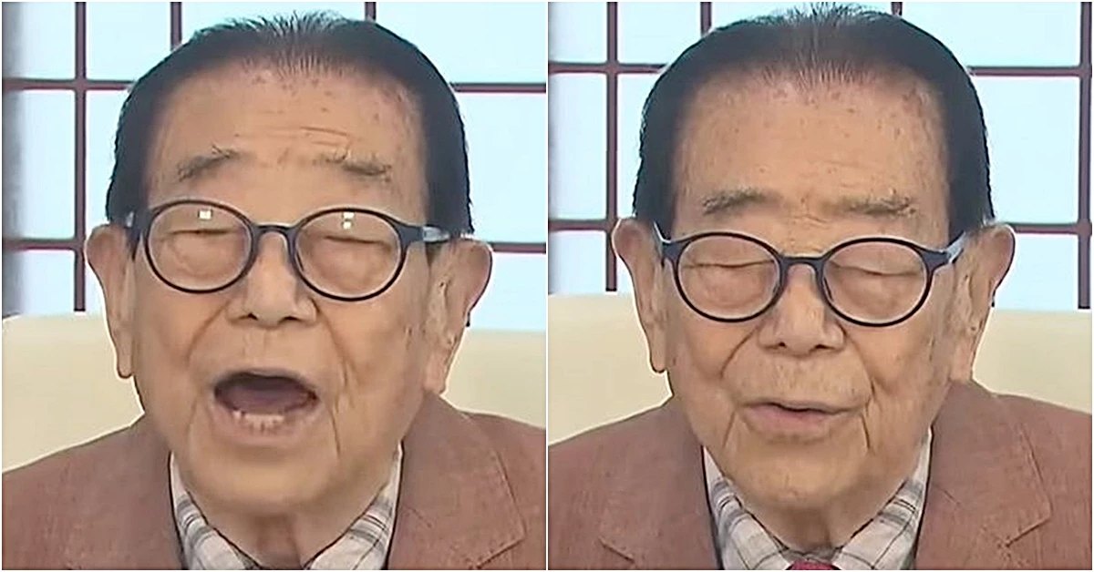 지난달 23일 촬영된 송해의 모습. 당시 송해는 TV 음악 프로그램 최고령 진행자로 기네스 세계기록에 등재된 것으로 축하하는 행사에 참석했다 / 유튜브 "KBS News"