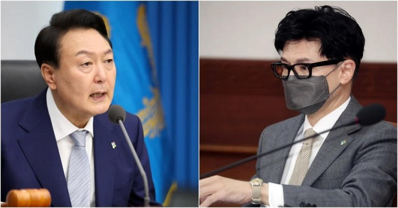윤석열 대통령, 한동훈 법무부 장관 / 뉴스1