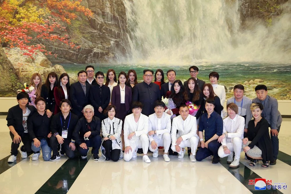 2018년 ‘남북평화 협력기원 남측예술단 평양공연’에 참석한 남측 연예인들. / 사진=북한 조선중앙통신