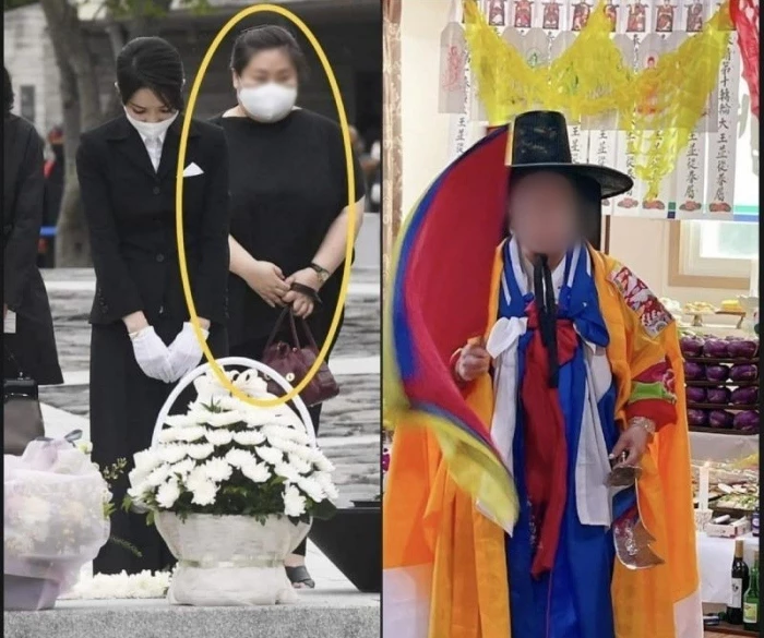 온라인 커뮤니티에 올라온 김 여사 동행인과 무속인 비교 사진 / 보배드림