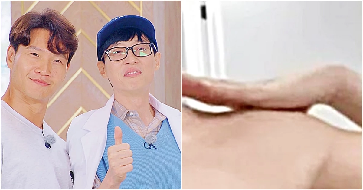 '런닝맨' 멤버 유재석과 김종국 자료 사진. 기사와 관련 없음. 오른쪽은 해당 자세 사진 일부분 / SBS '런닝맨' 인스타그램, 틱톡-웃긴대학