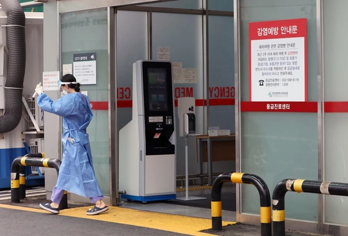국내 원숭이두창 첫 확진자가 치료를 받고 있는 인천의료원 전경