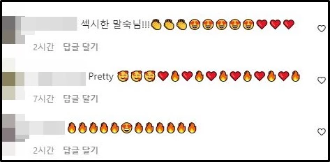 고말숙 인스타그램 댓글창 캡처