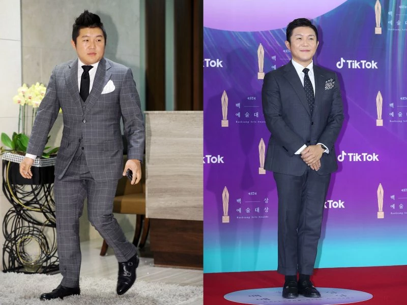 조세호 다이어트 전(2012년)과 다이어트 후(2021년)의 모습 / 뉴스1