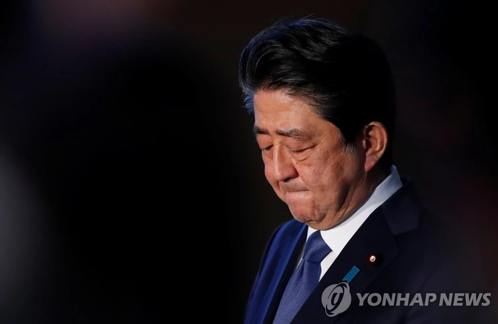 아베 신조 전 일본 총리 / 이하 교도통신-연합뉴스