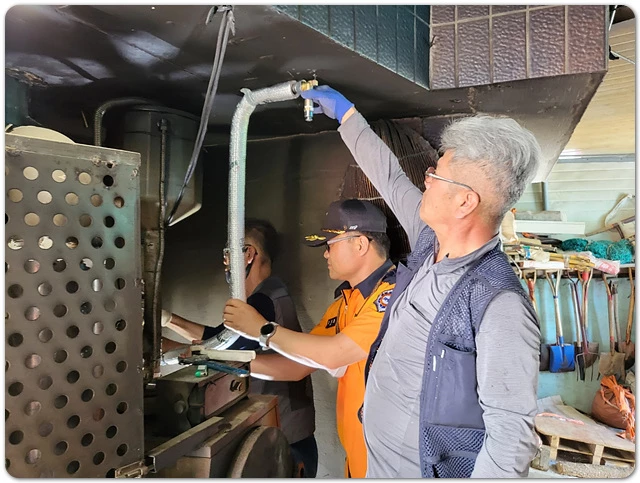 화목보일러 간이스프링쿨러 설치