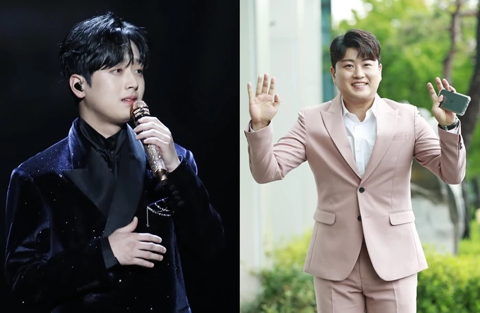 왼쪽부터 이찬원, 김호중