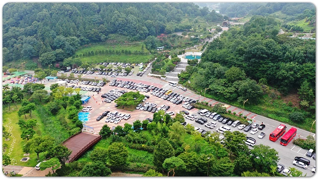 하늘에서 본 함평엑스포공원물놀이장 주차장