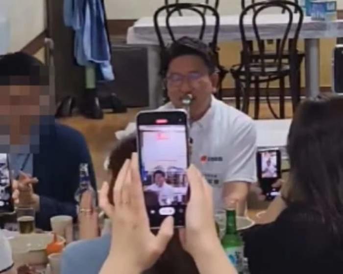 권성동 원내대표의 '연찬회 직후 술자리' 영상 캡처 사진 / 김동하 국민의힘 서울시당 전 부대변