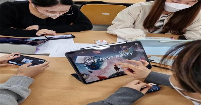 메타버시티 활용 수업운영 실제 모습.
