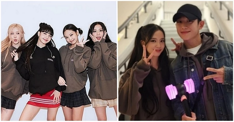 블랙핑크 콘서트에 참석한 정해인 / 블랙핑크 지수 인스타그램, 정해인 인스타그램