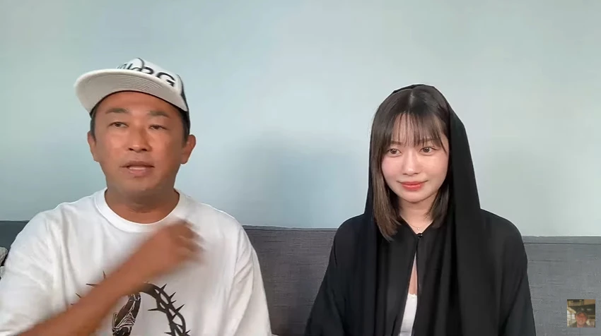 마츠오카 치호(오른쪽) / 유튜브 '東谷義和のガーシーch【芸能界の裏側】'