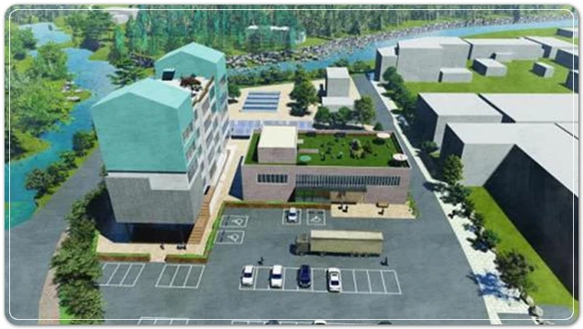 동면농공단지 공공임대주택, 복합문화센터 예상 조감도.