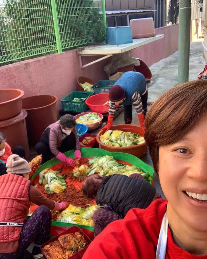 박미선이 공개한 김장 100포기 현장