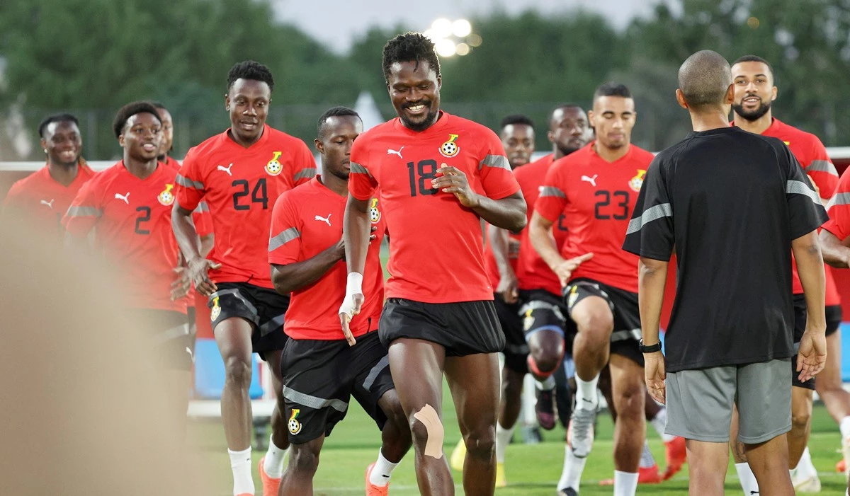훈련하는 가나 축구 대표팀 선수들 / 이하 뉴스1