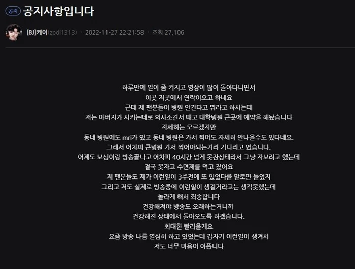 아프리카TV '[BJ]케이'