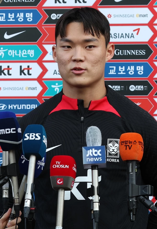 지난달 2일 경기 파주 국가대표 트레이닝센터(NFC)에서 인터뷰 중인 오현규