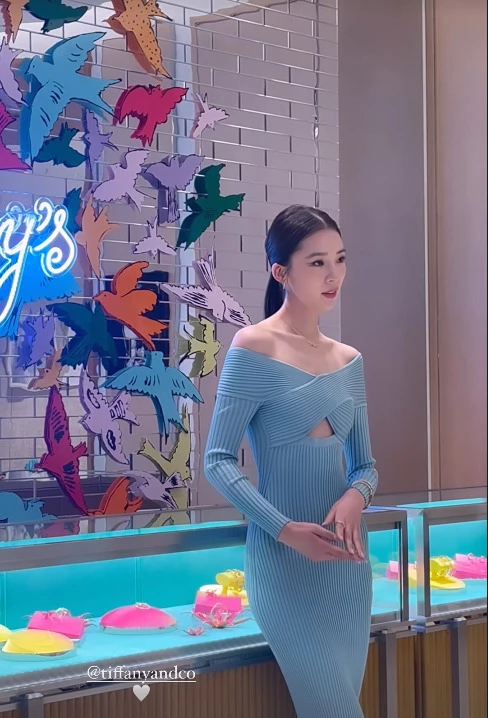 아이린이 한 주얼리 매장 진열대 앞에서 포즈를 취하고 있다 / 이하 아이린 인스타그램