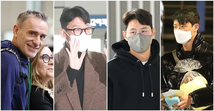 왼쪽부터 파울루 벤투 감독, 손흥민, 이강인, 황희찬 / 뉴스1, 연합뉴스